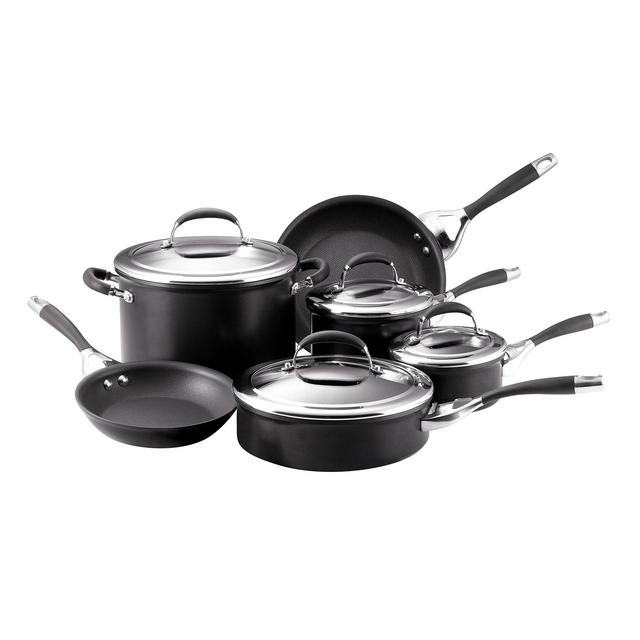 Cuisinart 66-14N 14 Piece Chef's Classic Non-Stick Hard Anodized Cookware Set, Gray