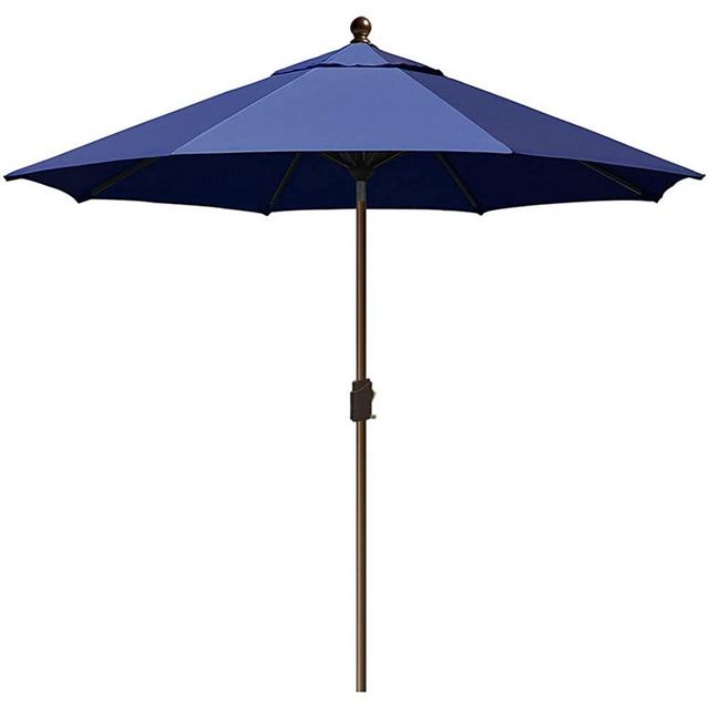 EliteShade Sunbrella 9Ft Market Umbrella Patio Umbrella Outdoor Table Umbrella with Ventilation and 5 Years Non-Fading Top,Navy Blue