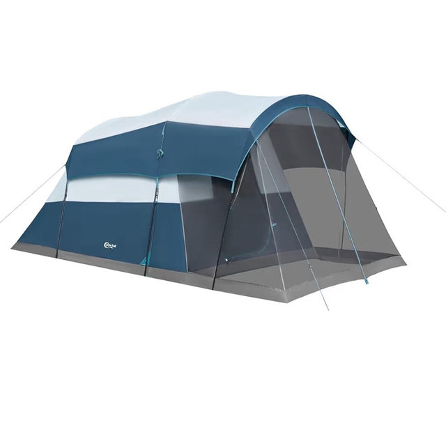 PORTAL 6/8/10 Person Family Camping Tent with Screen Room, Water Resistant Big Tunnel Tents with Rainfly, Large Family Tent for Camping, Outdoor, Patio