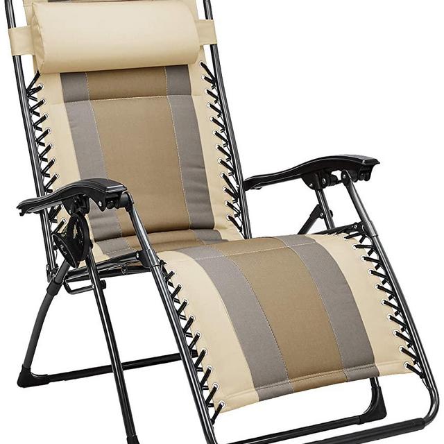 Amazon Basics Padded Zero Gravity Patio Chair - Tan