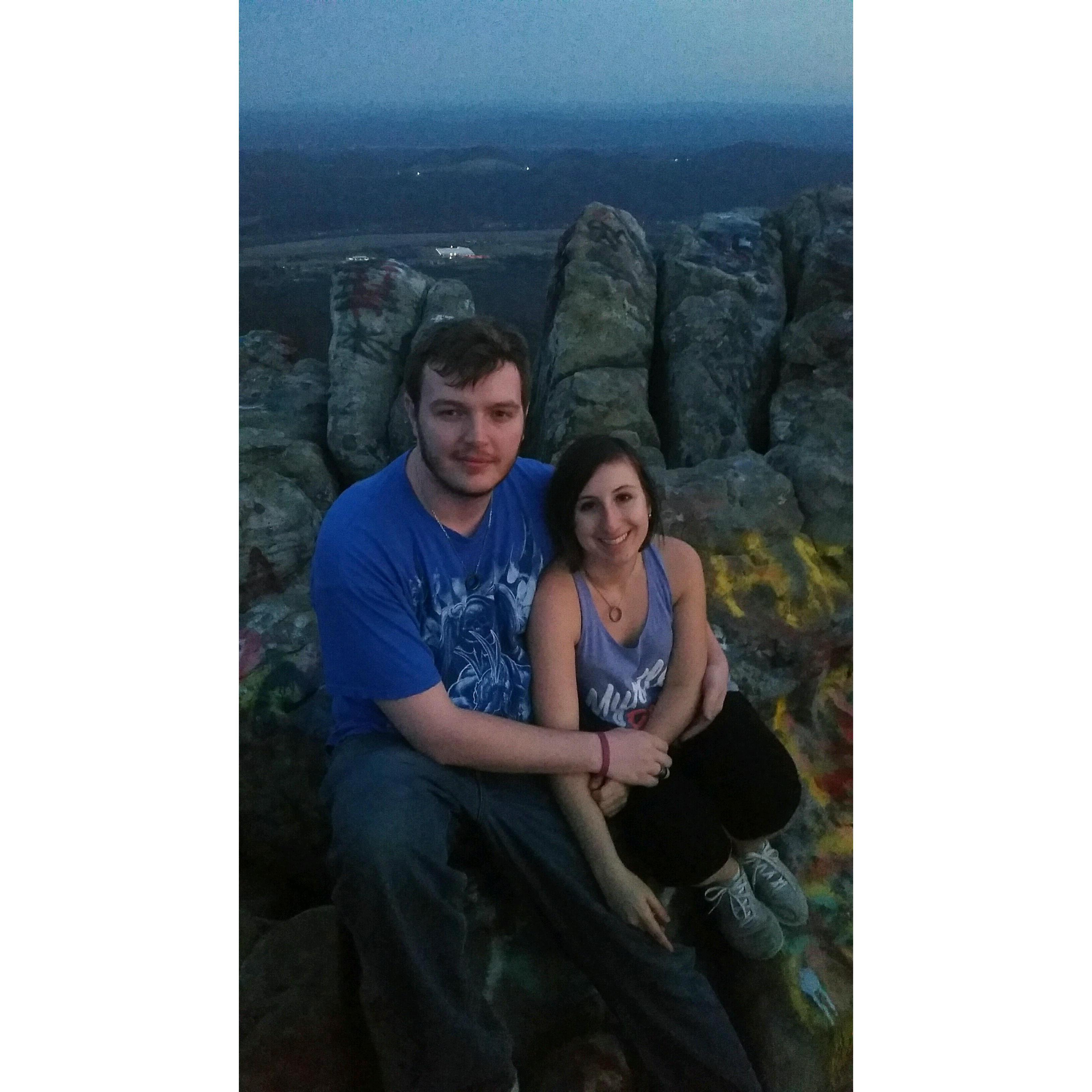 Rianna forced us to take this beautiful picture together at Dan's Rock near Frostburg MD.