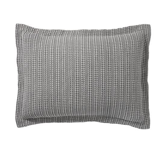 Honeycomb Sham - King  (Light Gray)