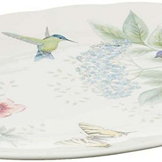 Lenox Butterfly Meadow Flutter Eastern Bluebird Platter, 2.95 LB, Multi