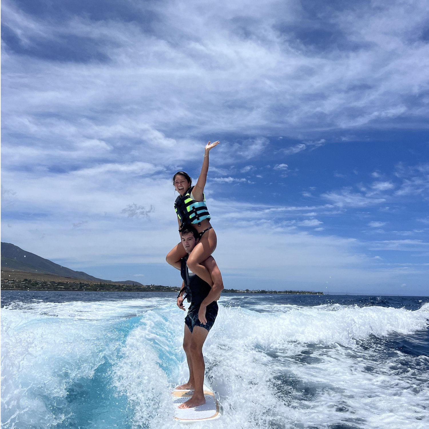 Wake surfing in Maui!