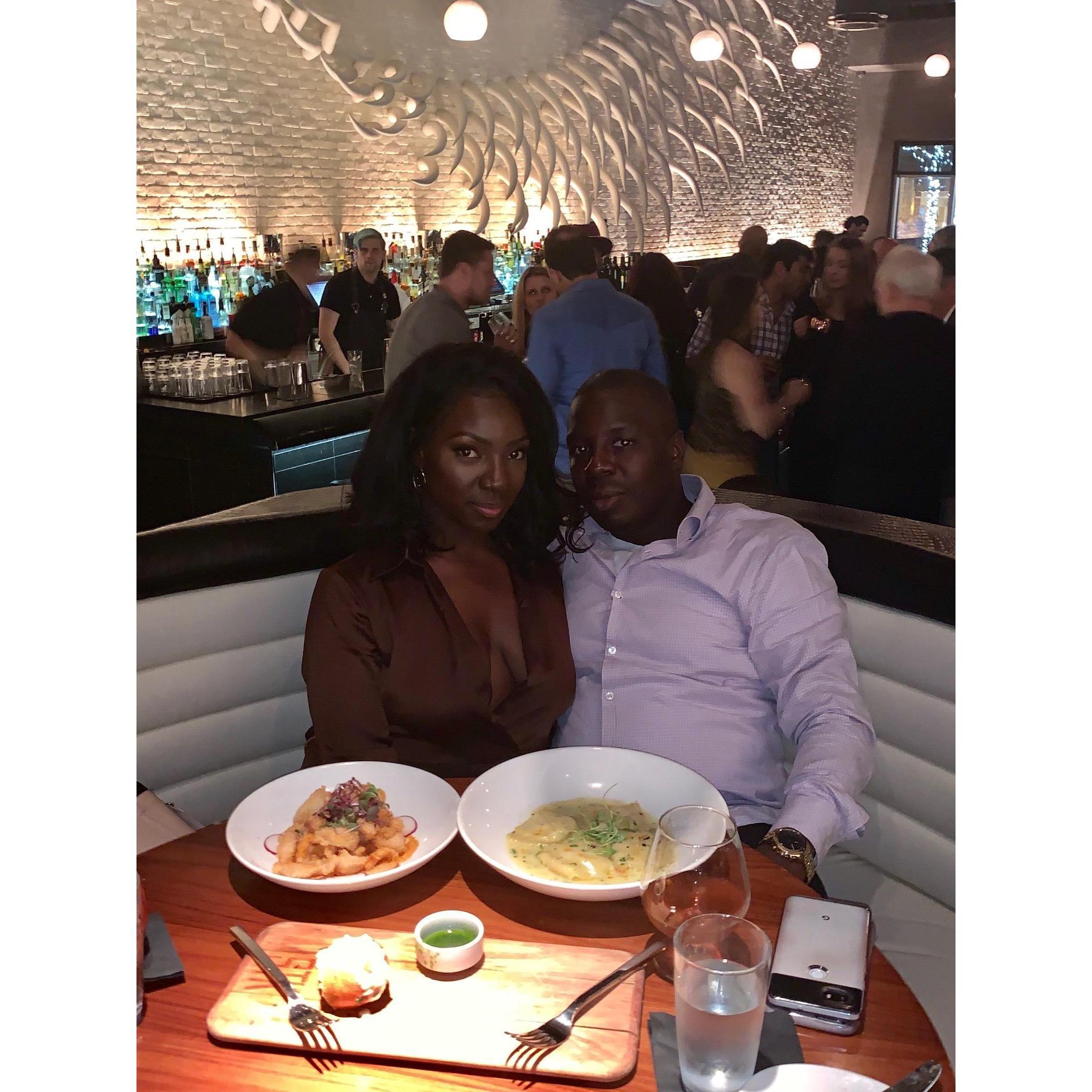 Dinner at STK on our first date weekend in Atlanta.