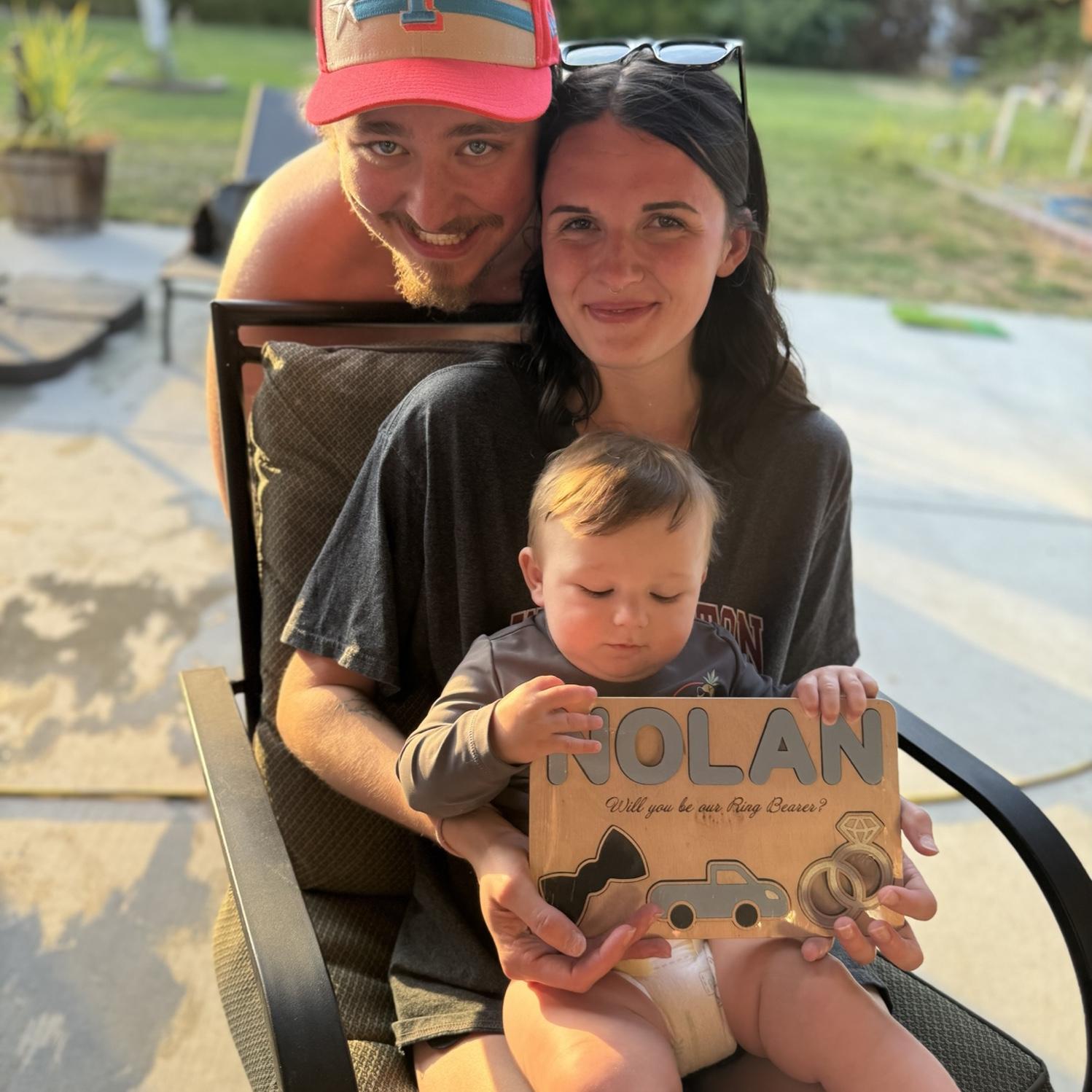 Asking Nolan to be our ring bearer!