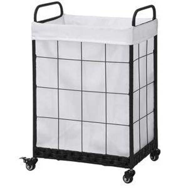 Heavy Duty Laundry Hamper with Lockable Rolling Wheels