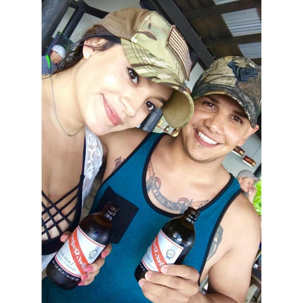 Trying out the red stripe in Jamaica!