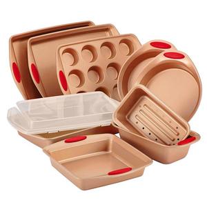Carbon Steel Bakeware Set 10-Piece Oven Set Warp Resistant Nonstick Cookie Baking Cake Loaf Muffin Pans Versatile Easy-To-Clean Wide Silicone Handles eBook by Easy&FunDeals