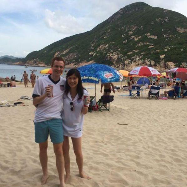 Celebrating Fourth of July on Shek O Beach, Hong Kong