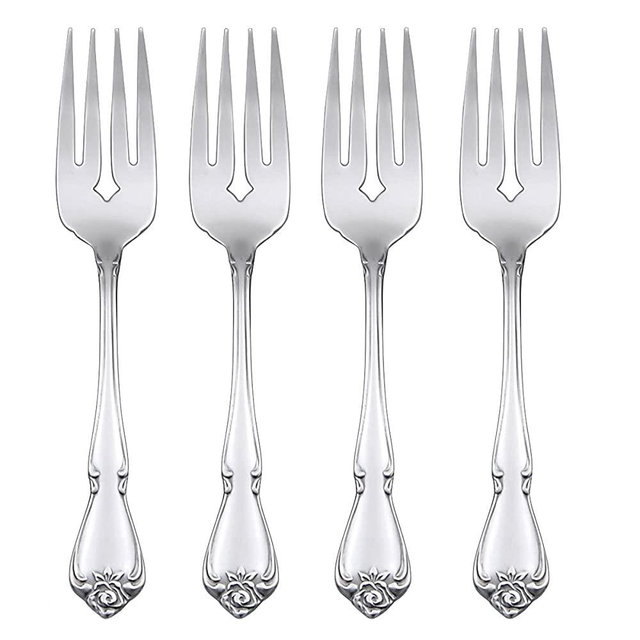 Oneida True Rose Everyday Flatware Salad Forks, Set of 4