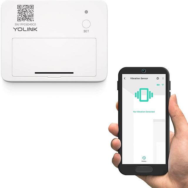 YoLink Smart Vibration & Shock Sensor, Generator, Pump Running, Glass Break, Anti-Tamper, Vehicle Alarm, Hub Required
