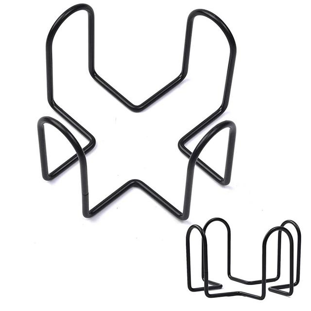 2PC Kocent Vintage Coaster Holder Black Iron Metal Holder Storage Caddy for Both Round and Square Coasters Fit 4 to 9 Pieces Coasters,4.3 Inch