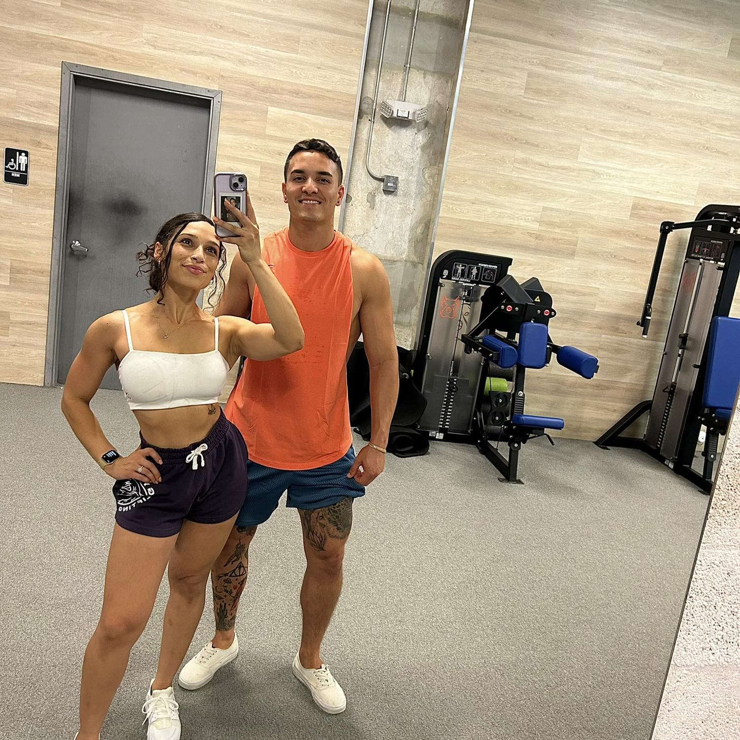 One of the things that we both love to spend time doing is working out and going to the gym.