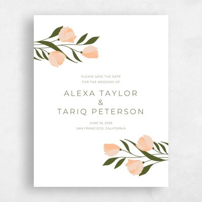 Beige Simple Wedding Save the Date - Crofton Bloom