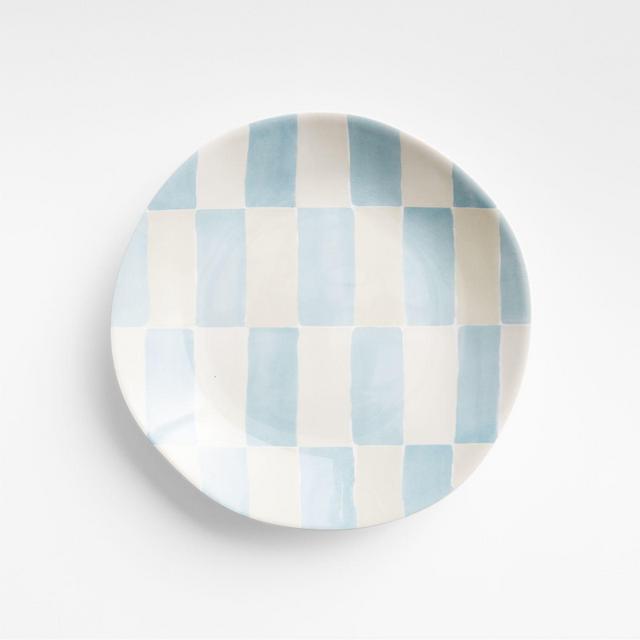 Marin Checkered Blue Melamine Salad Plate