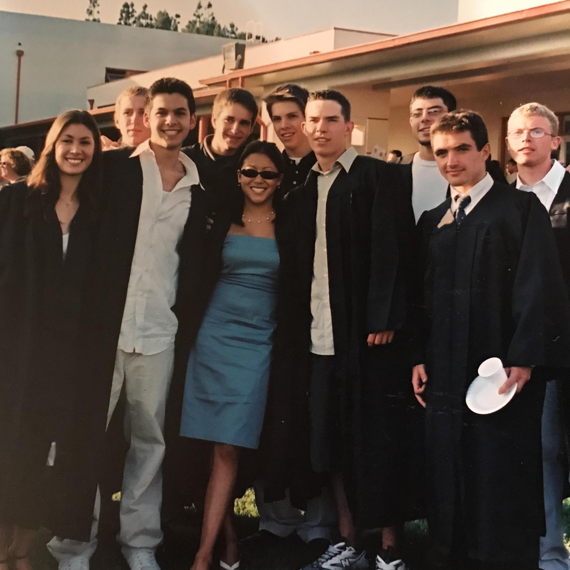 High school graduation with the crew Spring 2003