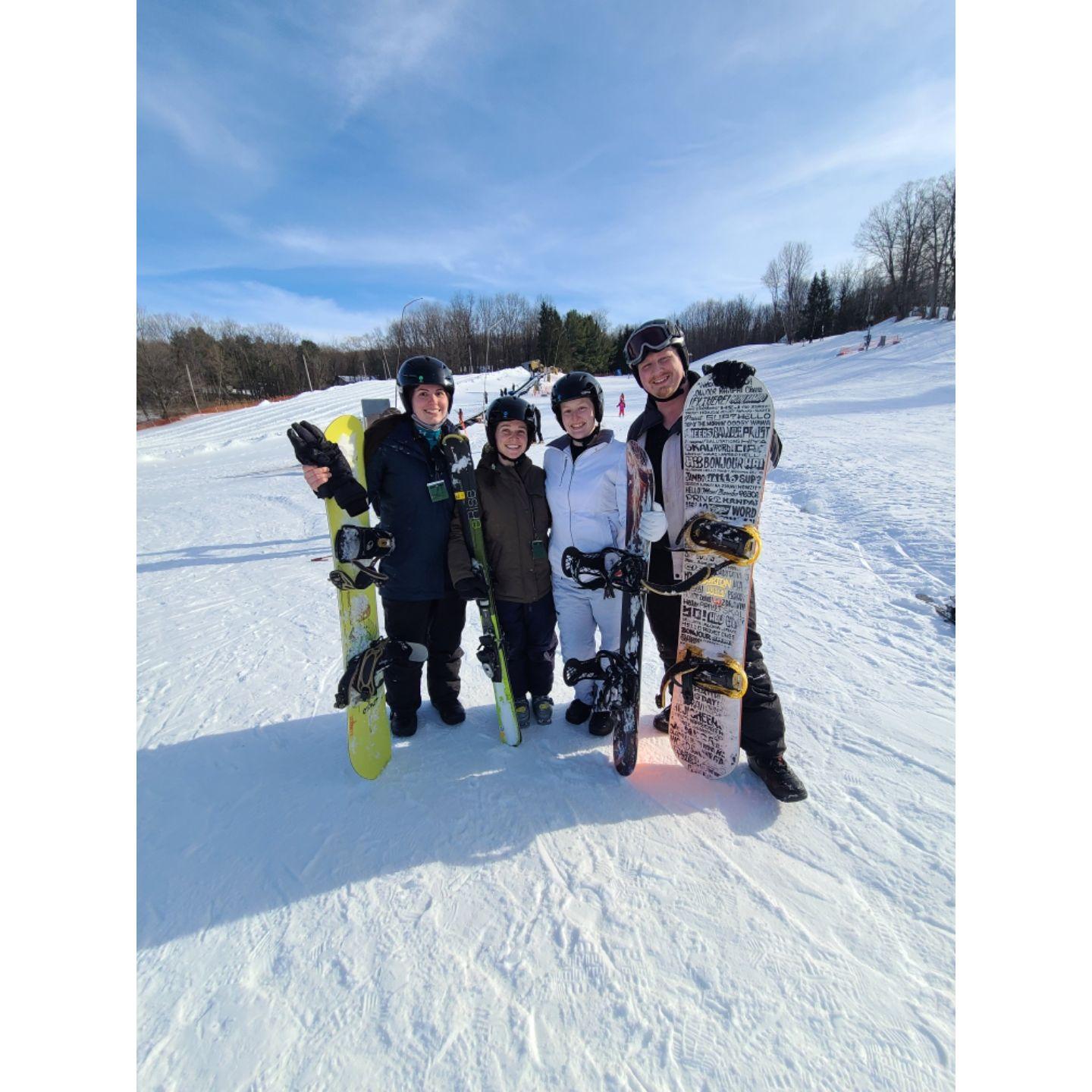 Snowboarding with Kristin and Jordyn
