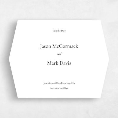 White Diamond Wedding Save the Date - Henderson Type