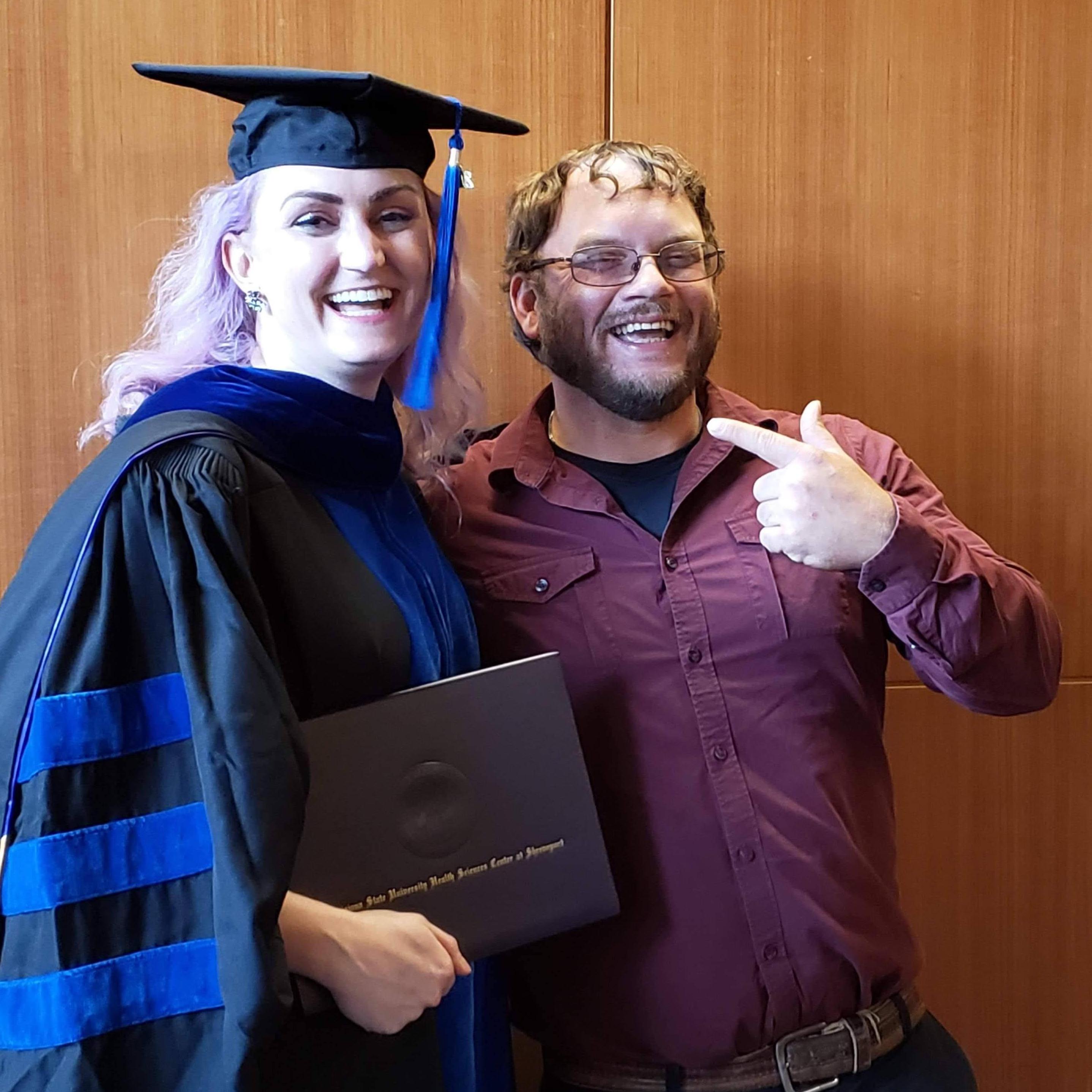 Danny supported Erika through every step of completing her PhD.