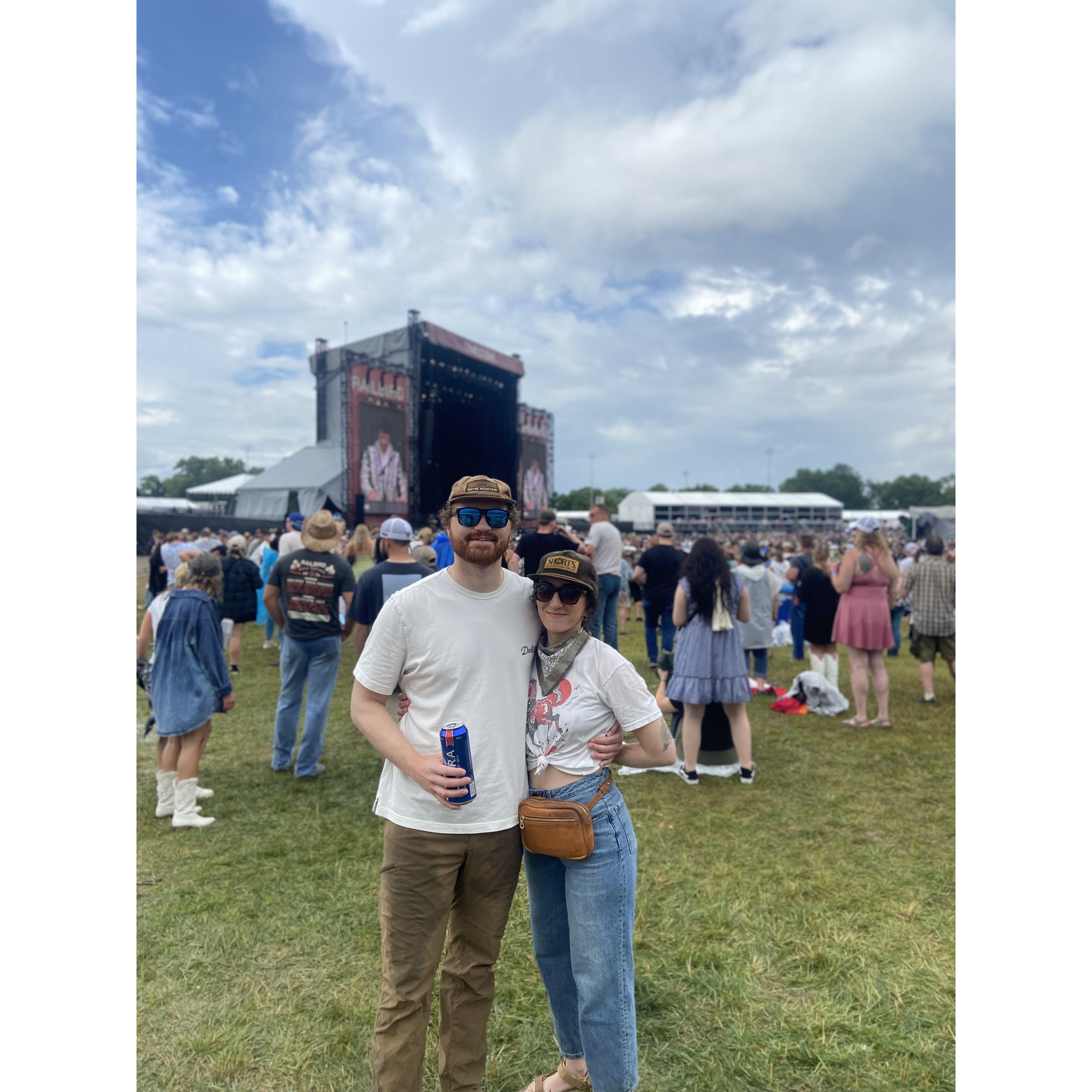 Second year at Railbird Festival in Lexington, KY. First year, we were dating. Second year, we were engaged.