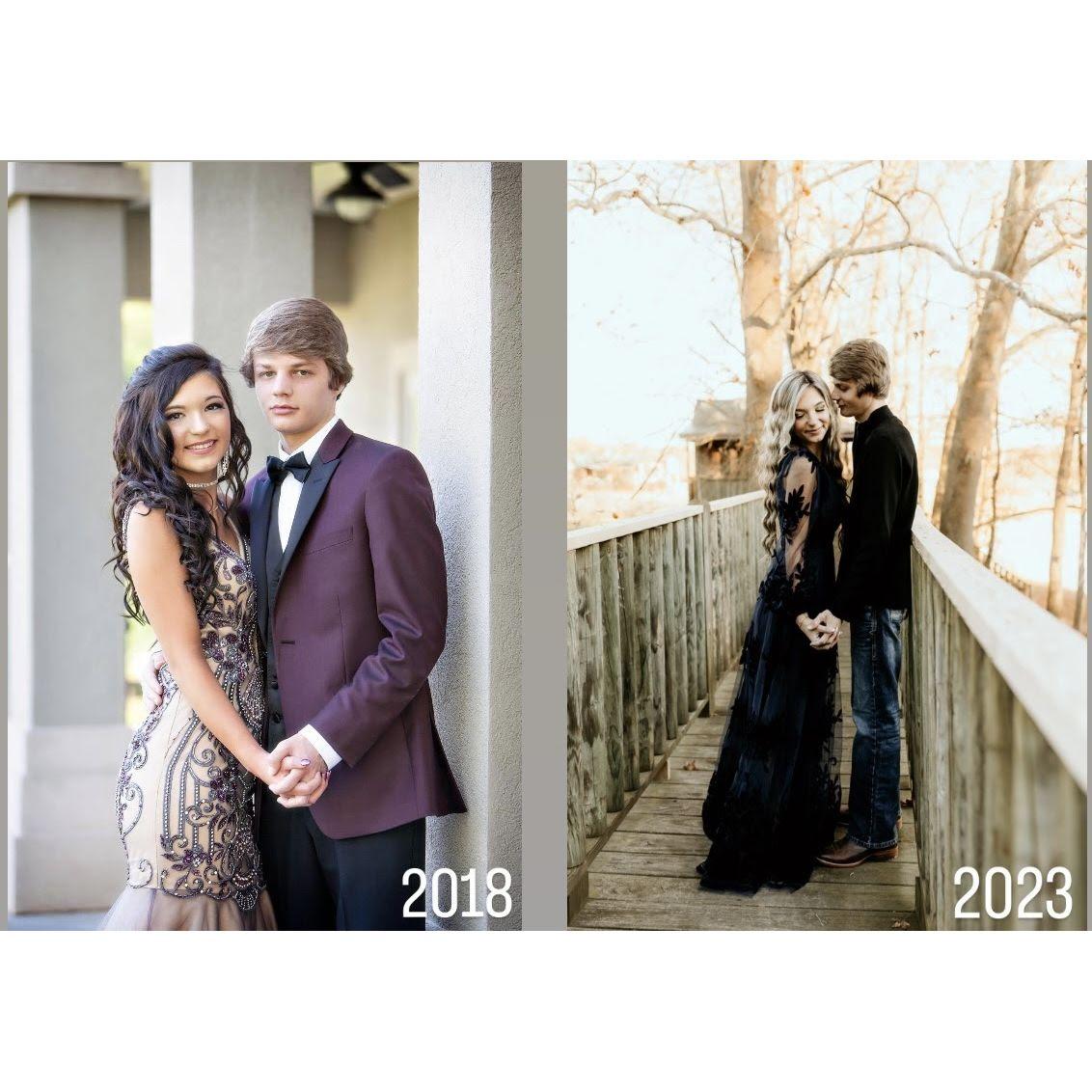 From our prom in 2018 to our engagement in 2023!