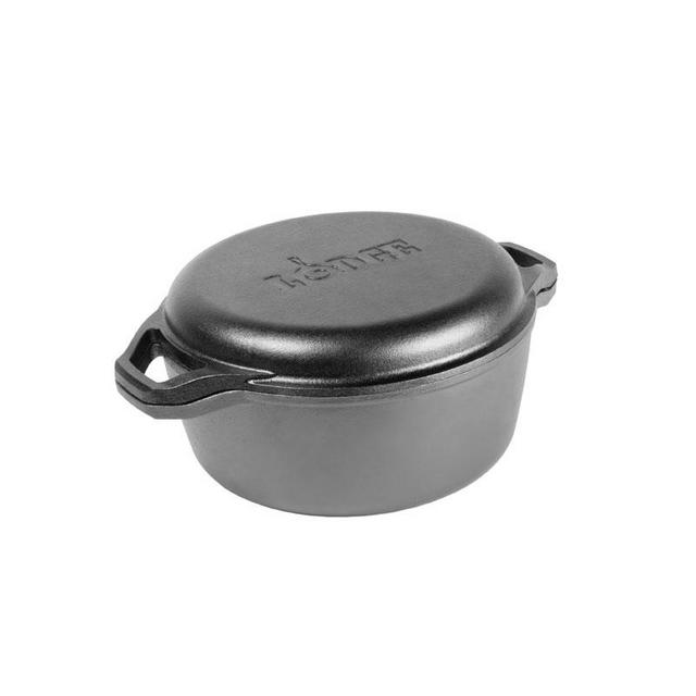 Chef Collection 6 Quart Cast Iron Double Dutch Oven