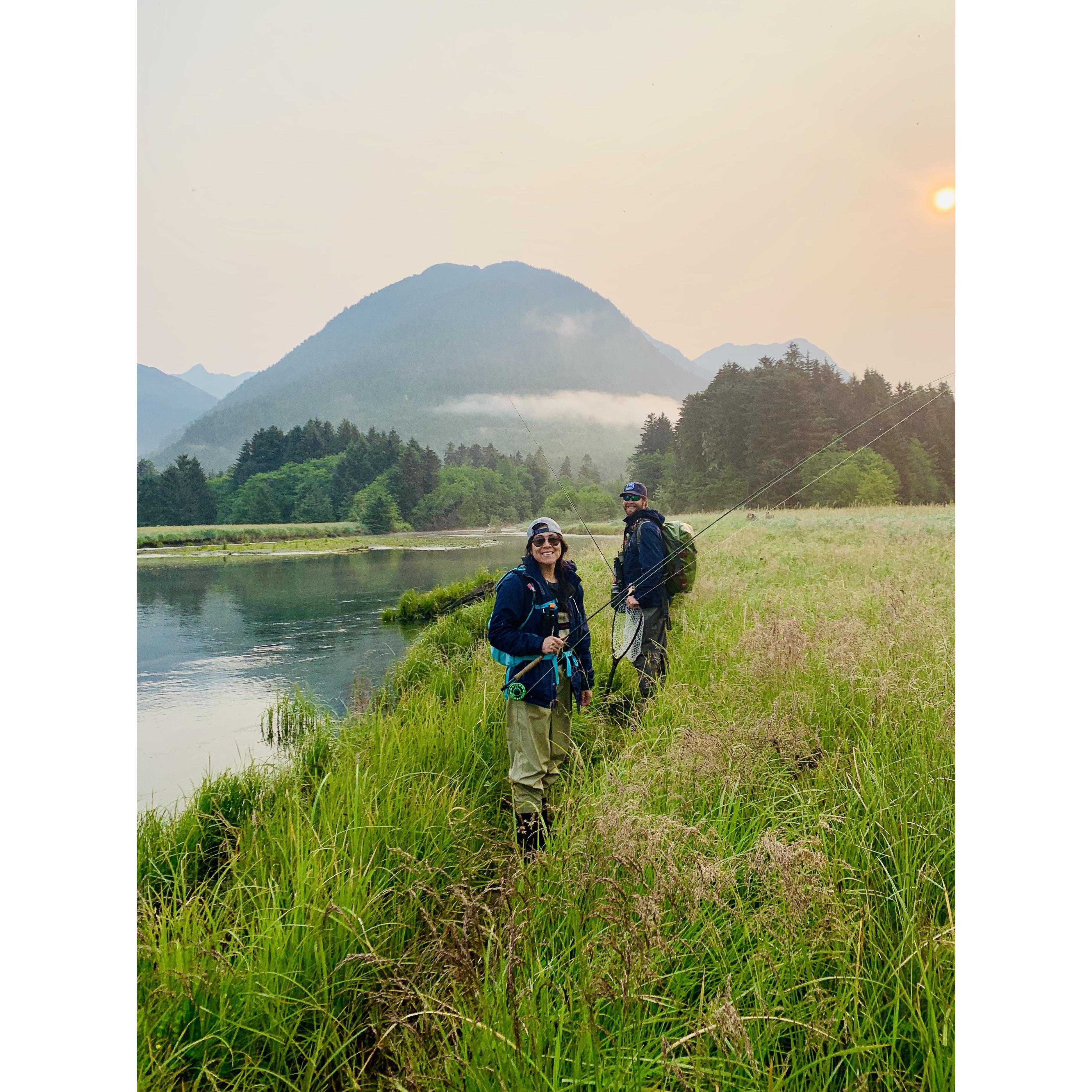 Taken by my bestie Kara on our fly-fishing adventure at Katlian bay.