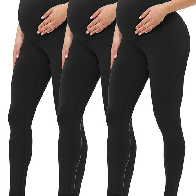 Buttergene Women's Maternity Leggings over the Belly Maternity Yoga Pants Workout Pregnancy Leggings