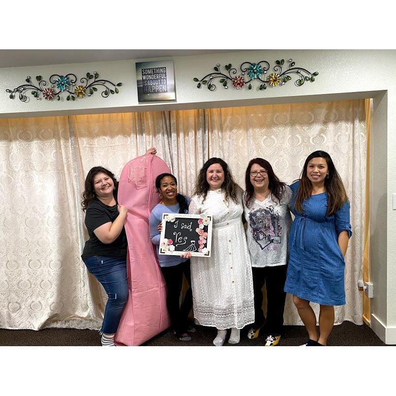 Thank you to Angela, Nisia, Mom and Linda for helping me find the perfect dress!