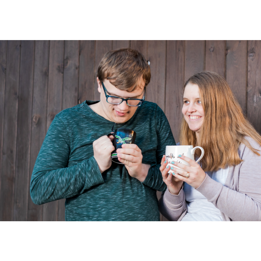One of our favorite activities is getting coffee together!