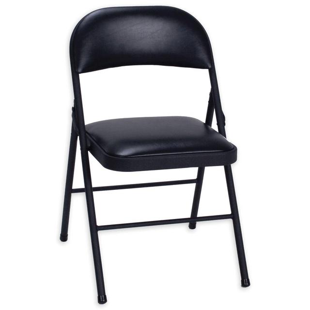 Simply Essential™ Vinyl Folding Chair in Black