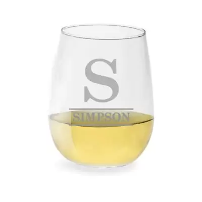 Initial and Name Wine Glasses (Set of 4)