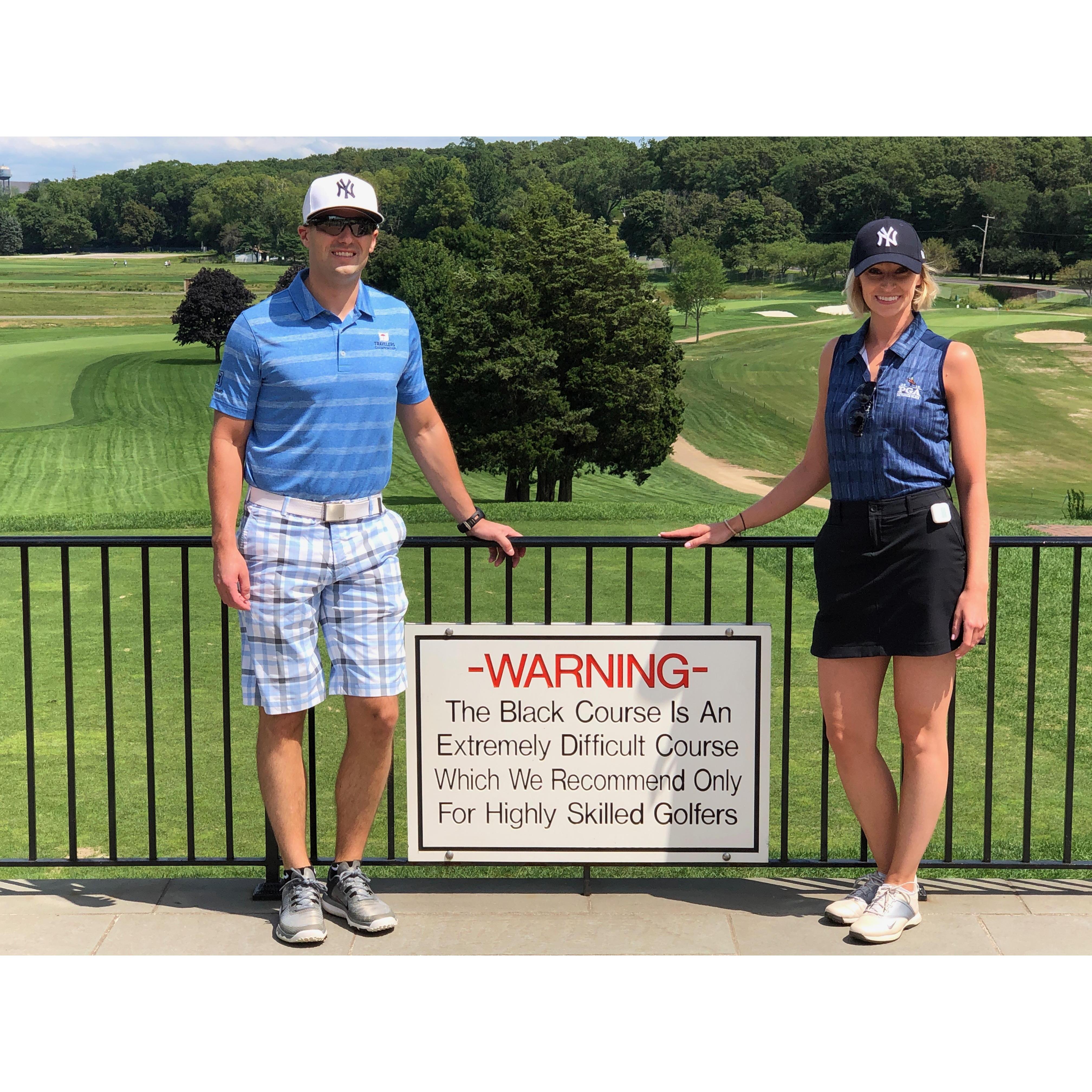 Playing Bethpage Black Course shortly after the PGA Championship was held there in 2019