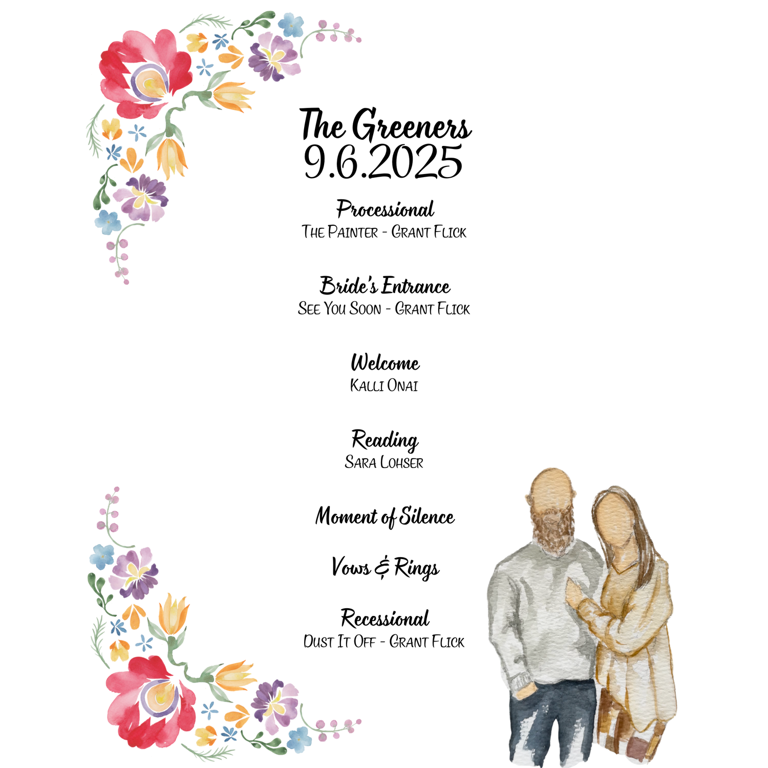 Ceremony Itinerary