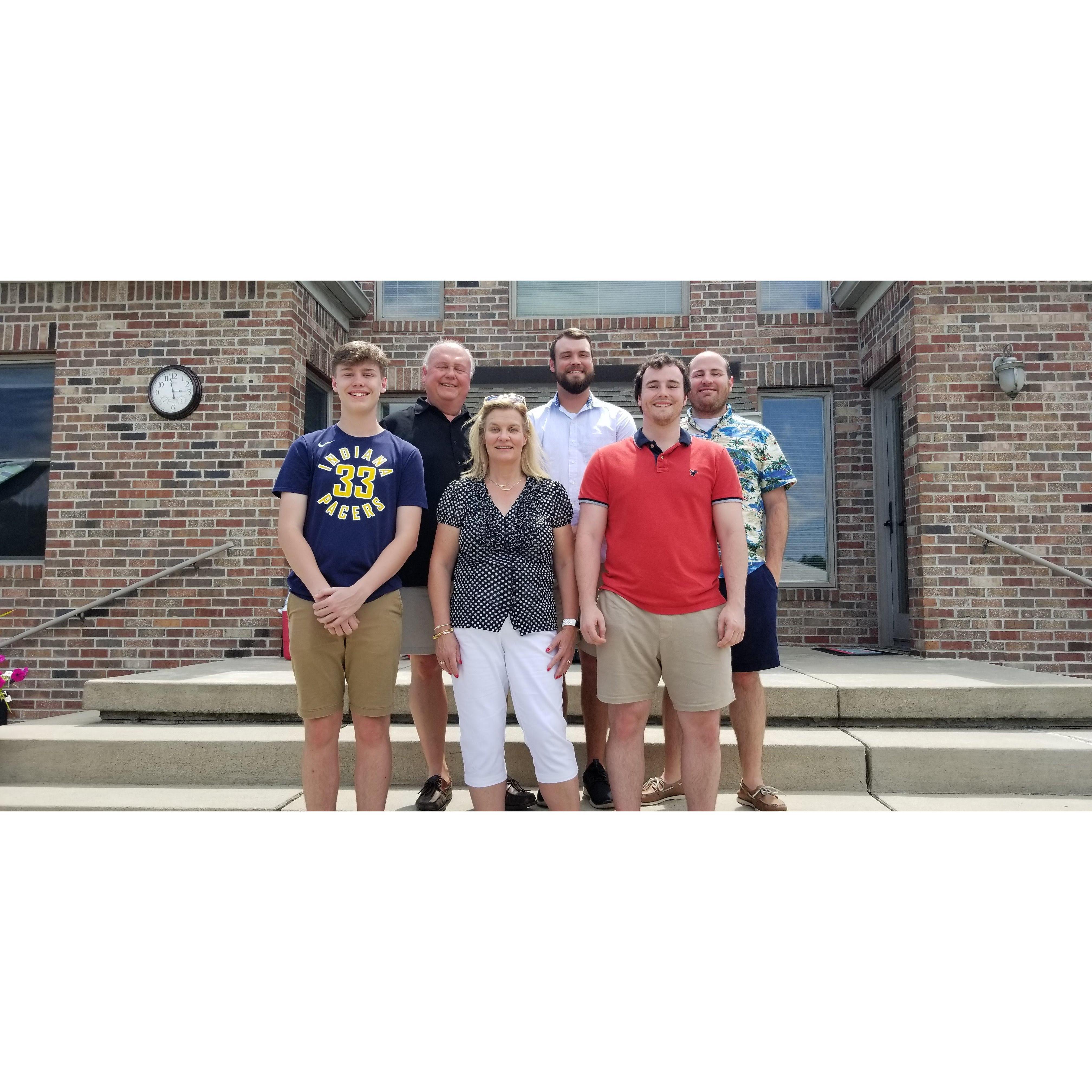 2020-Celebrating Nolan's college graduation from USI and Patrick's high school graduation from Center Grove.