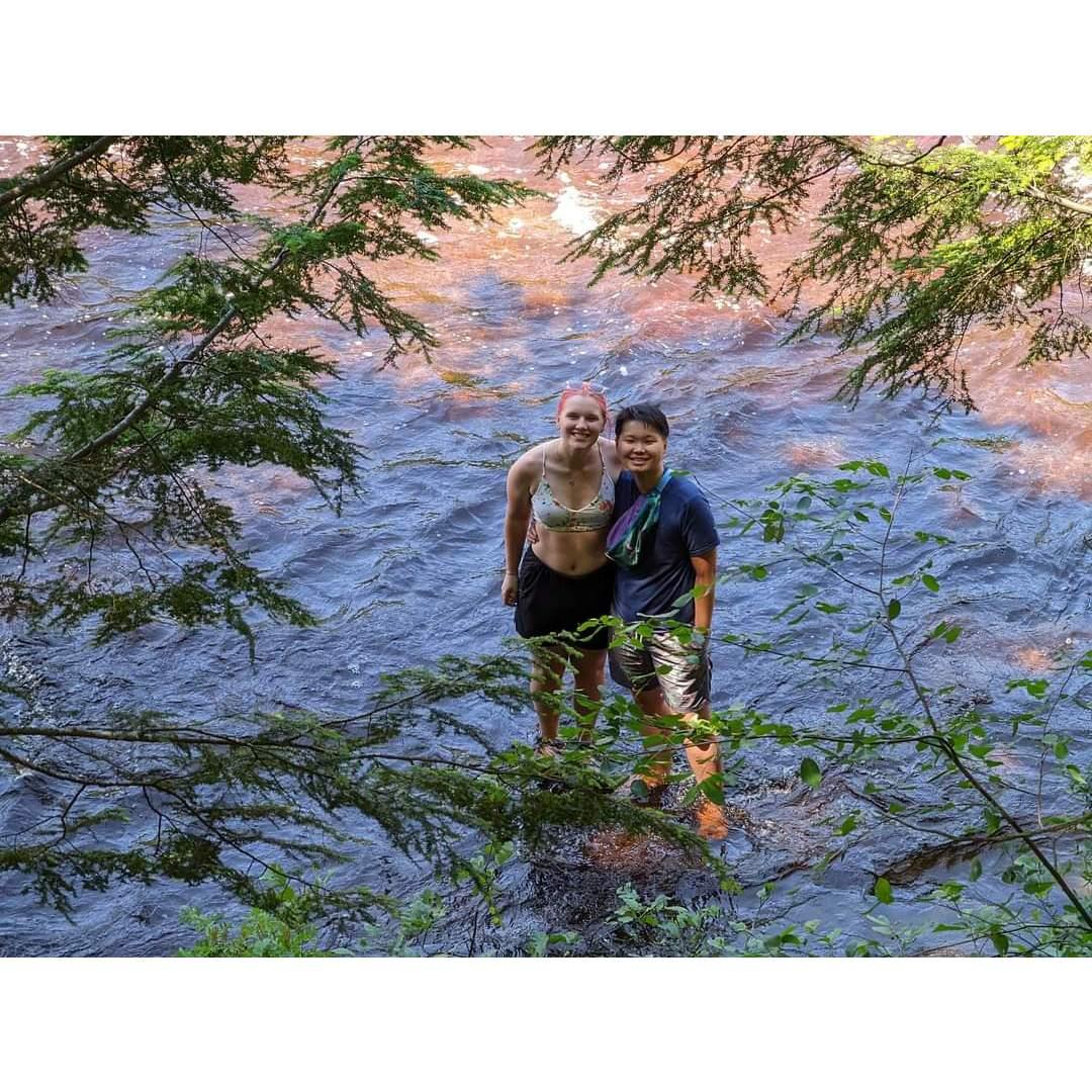 Tianna's first visit to Tahquamenon Falls State Park.