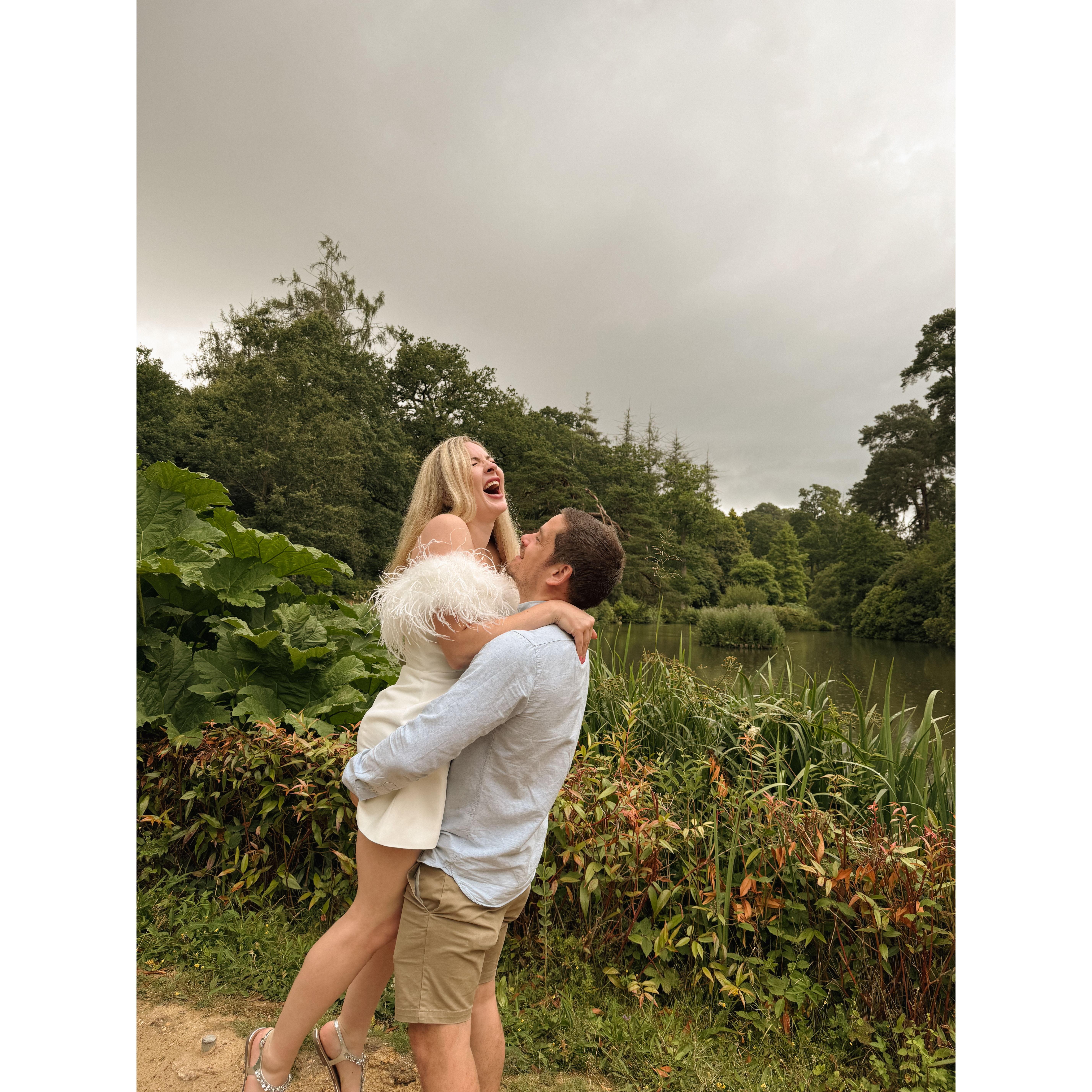 When the rain really started coming down and Rob's back was giving way due to an existing injury and lifting me 76432 times