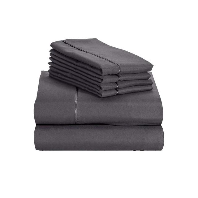 LuxClub Full 6PC Rayon from Bamboo Solid Performance Sheet Set