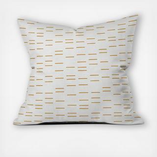 Ochre Line Throw Pillow