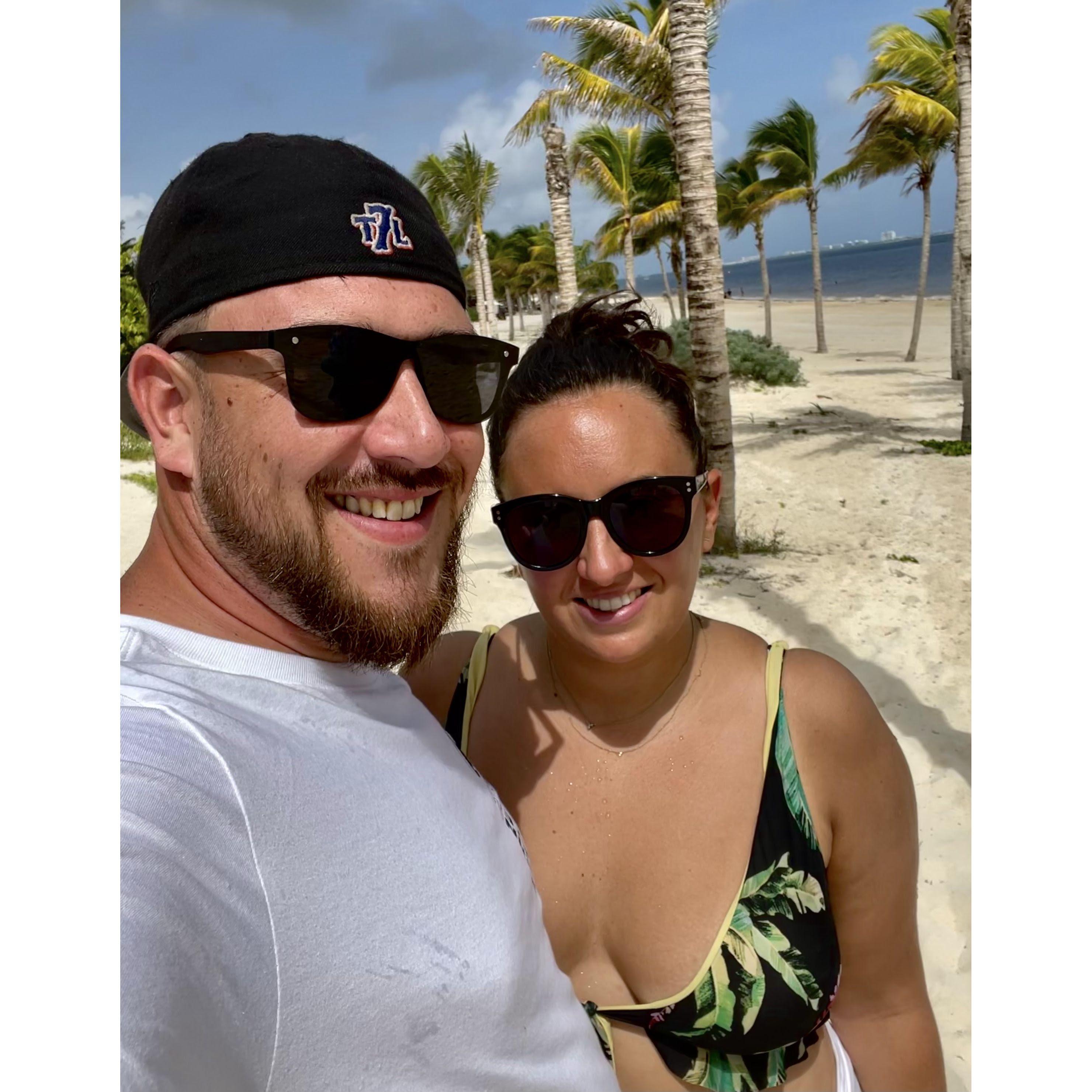 Our first vacation together in Cancun