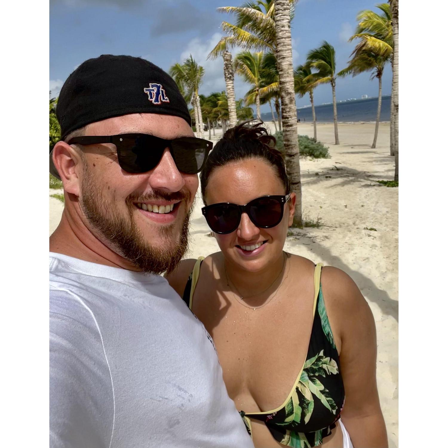 Our first vacation together in Cancun