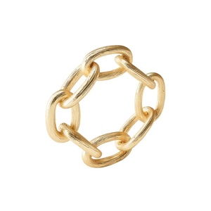 Chain Link Napkin Ring in Gold, Set of 4
