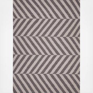 Flat-Weave Wool Salma Rug Gray/Ivory