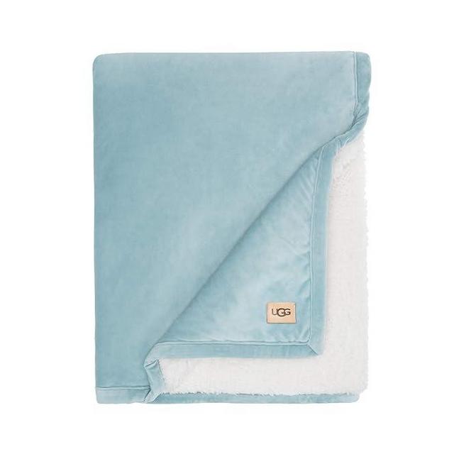 UGG 01465 Bliss Sherpa Fully Reversible Throw Blanket for Couch or Bed Machine Washable Easy Care Soft Plush Luxury Oversized Accent Blankets, 70 x 50-Inch, Seal
