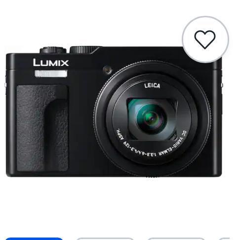 Panasonic - LUMIX ZS99 Point and Shoot Camera, Compact Camera for Travel with 30x Zoom with 24-720mm Zoom Lens, and 4K Video/Photo - Black