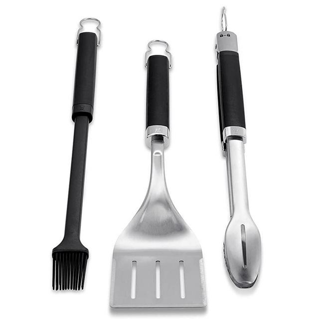 Weber 6772 Precision 3-Piece Grilling Tool Set, Stainless Steel