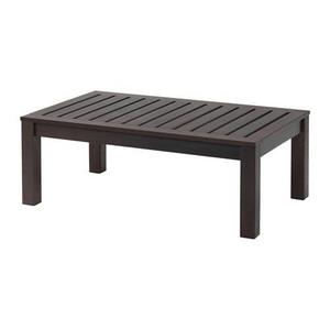 KLÖVEN Coffee table, outdoor, brown stained