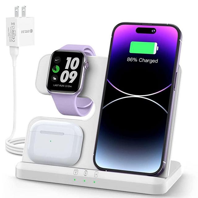 𝟮𝟬𝟮𝟯 𝐔𝐩𝐠𝐫𝐚𝐝𝐞𝐝 Wireless Charging Station Wireless Charger for iPhone 14 13 12 11 Pro Max/X Charging Station for Multiple Devices for Apple Watch Ultra SE 8 7 6 5 4 3 2 for AirPods Pro 3 2
