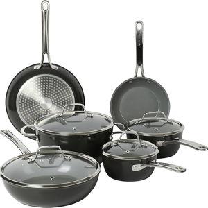 10 Piece Titanium Ceramic Nonstick Cookware Pots and Pans Set - Black